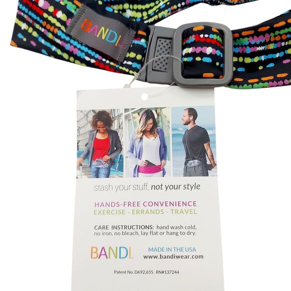 Bandi Running Belt Womens Multicolor Modern Waist Fanny Pack Pocketed Adjustable - Picture 7 of 10